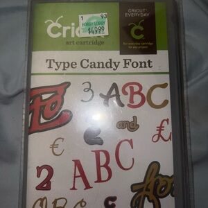 Cricut Type Candy Font Art Cartridge - Red, Gold, Black